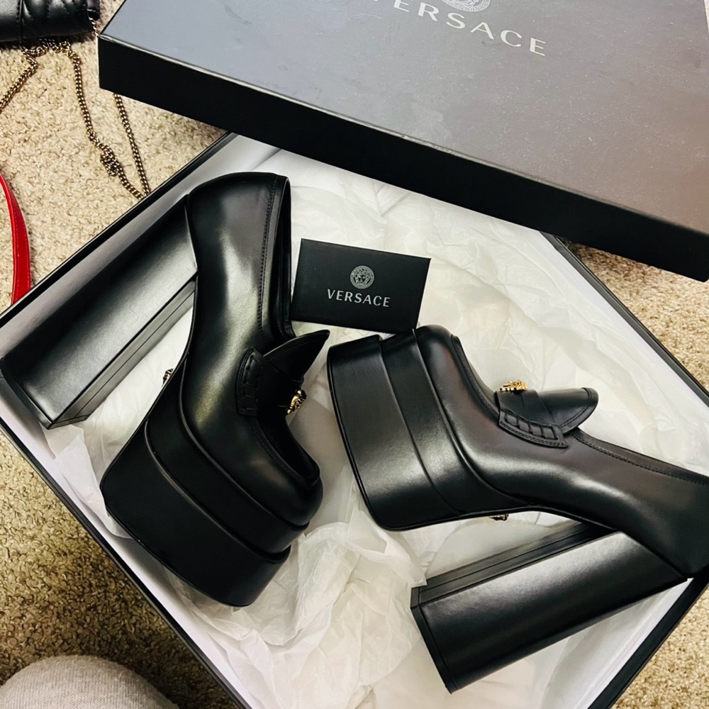 Versace Platform Loafers, worn only a few times almost brand new!